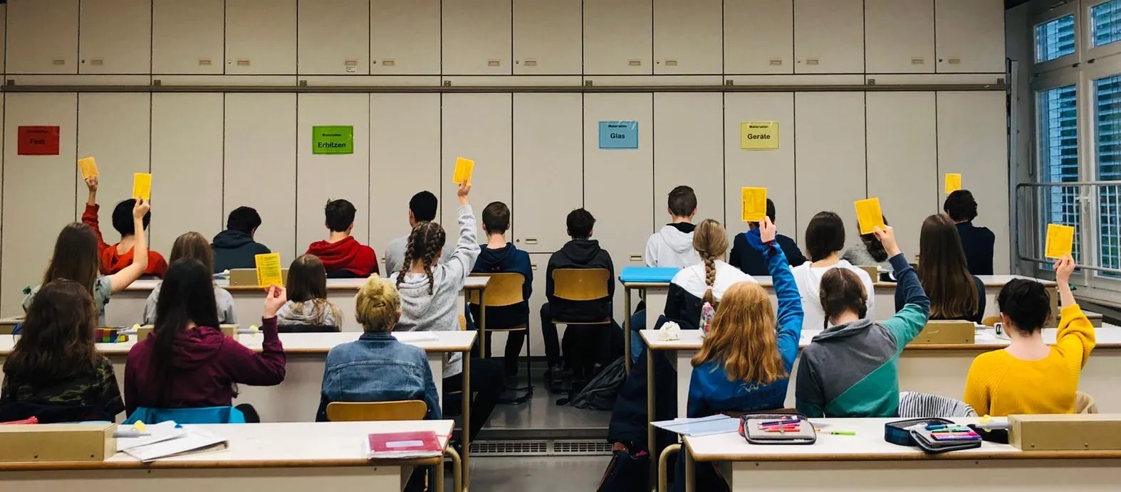 Schüler bei Impf Dich Vortrag